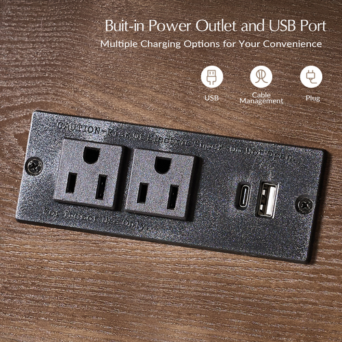 Constantin 28.4 in. W Nightstand with Built-In Outlets and USB Ports