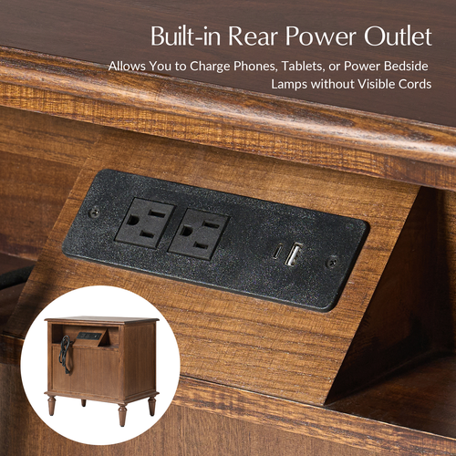 Weer Farmhouse Solid Wood 2-Drawer 23.6 in. W Nightstand