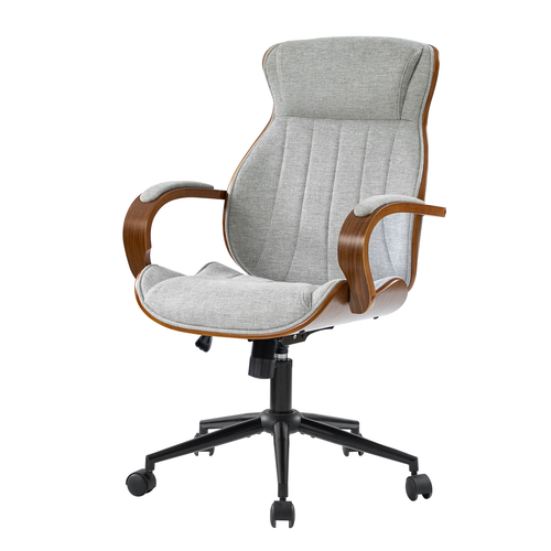 Amelia Modern Height-adjustable Swivel Office Chair with Ergonomic Headrest