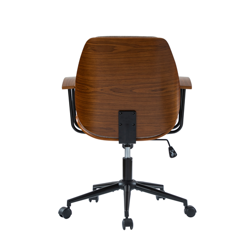 Adrian 24.75 in. W Height-adjustable Swivel Solid Wood Polyester Office Chair