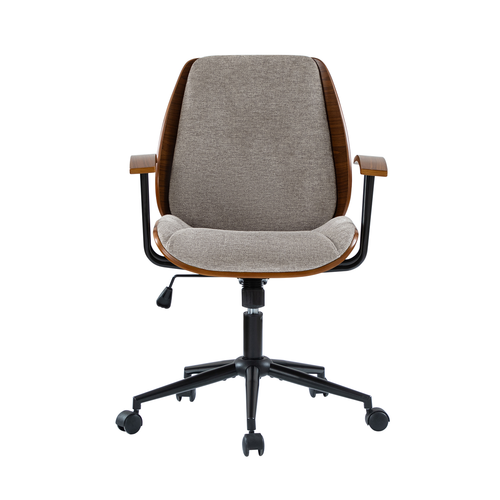 Adrian 24.75 in. W Height-adjustable Swivel Solid Wood Polyester Office Chair