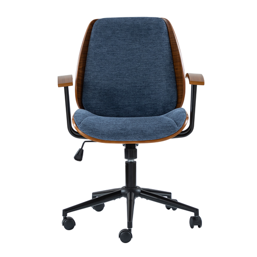 Adrian 24.75 in. W Height-adjustable Swivel Solid Wood Polyester Office Chair