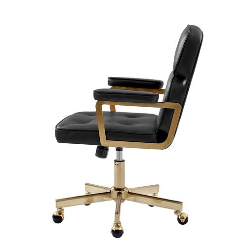 Deirdre Modern Faux Leather Office Chair with Armrests