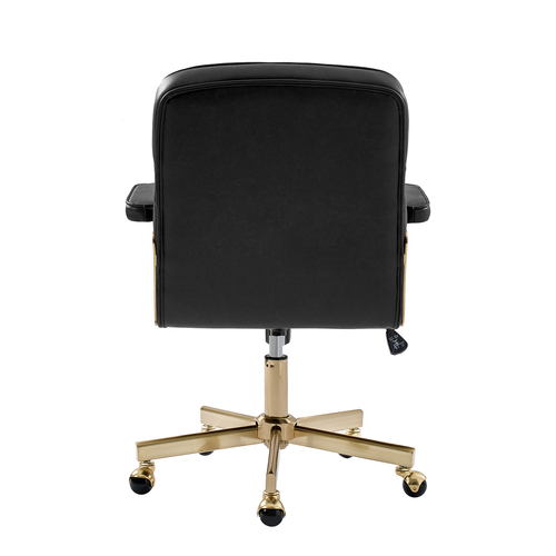 Deirdre Modern Faux Leather Office Chair with Armrests