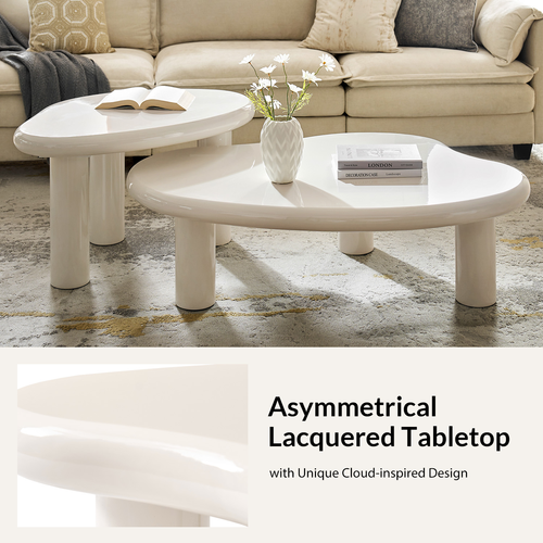 Canelio Modern 24 in. Wood Nesting Coffee Table