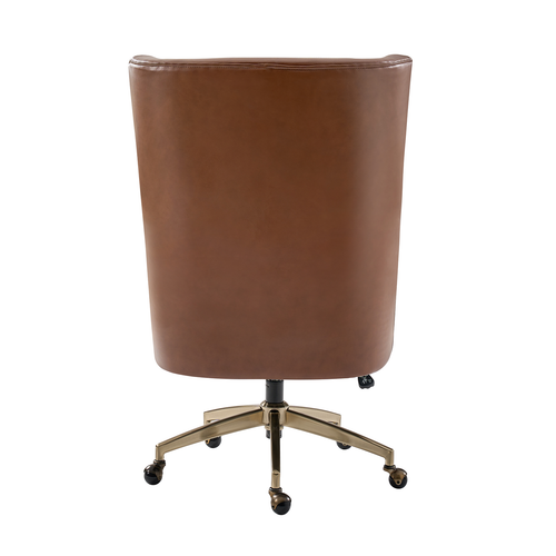 Fabio 25.5 in. W Genuine Leather Tilting Executive Chair