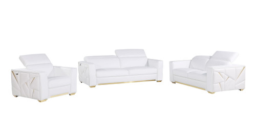 1120 - Top Grain Italian Leather Living Room Set