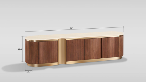 Valente Modern TV Console in Walnut