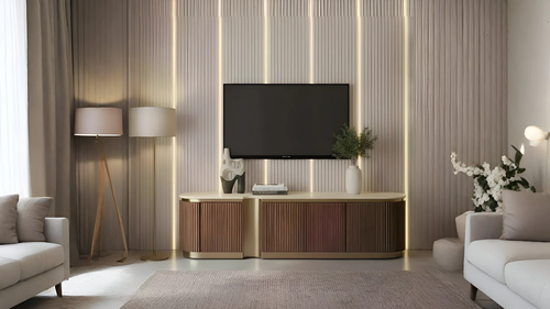 Valente Modern TV Console in Walnut by New Era Innovations