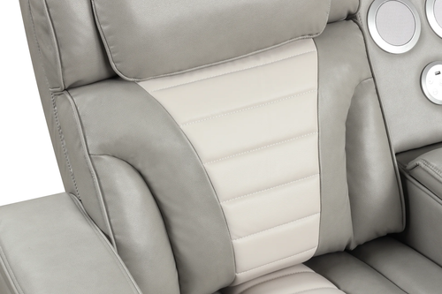 Robin Gray Air Leather Power Reclining Sectional