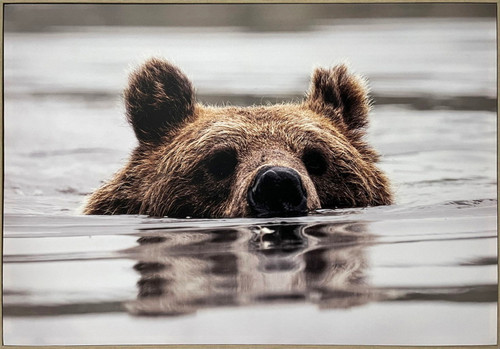 "Silent Watch" Canvas In Frame - Brown / Earthy Tones