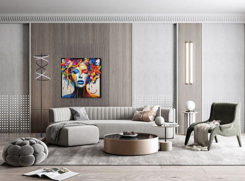 "Helix Radiance" LED Metal Floor Lamp - Matte Black