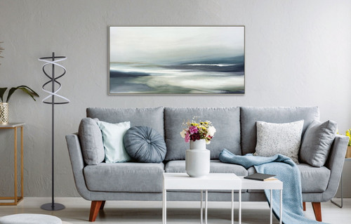 "Helix Radiance" LED Metal Floor Lamp - Matte Black