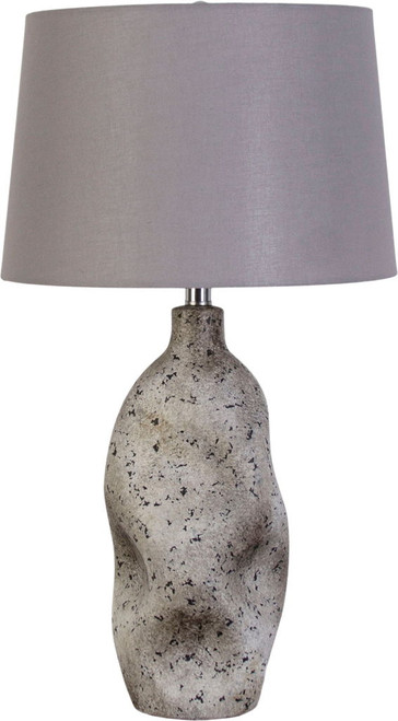 "Stonehaven Elegance" Ceramic Table Lamp (Set of 2) - Natural Stone