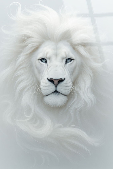 "Regal Majesty" Tempered Glass - White / Gray