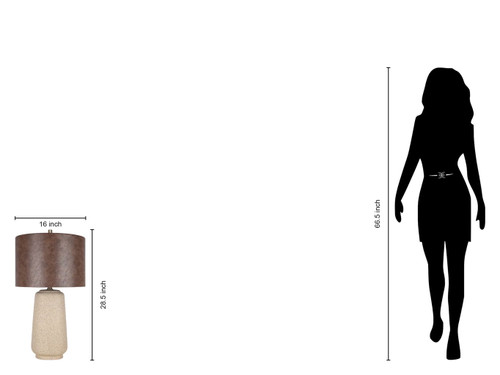 "Rustic Harmony" Ceramic Table Lamp (Set of 2) - Rock