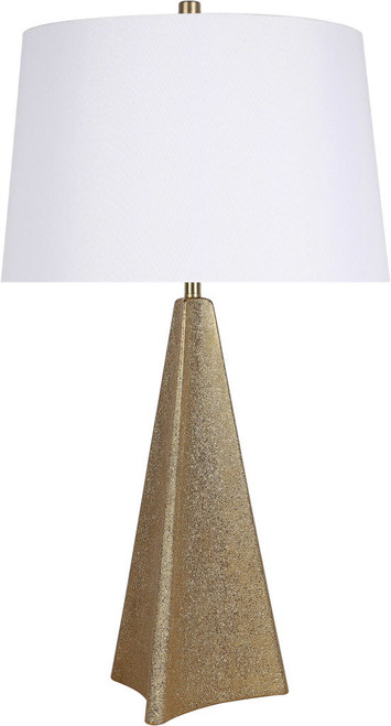 "Golden Apex" Ceramic Table Lamp (Set of 2) - Electroplated Gold