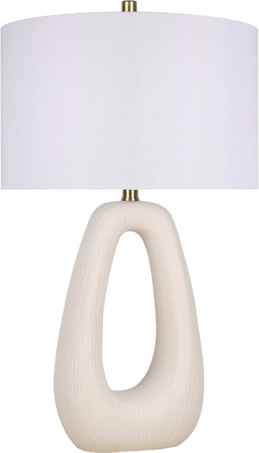 "Serenity Loop" Ceramic Table Lamp (Set of 2) - Textured White