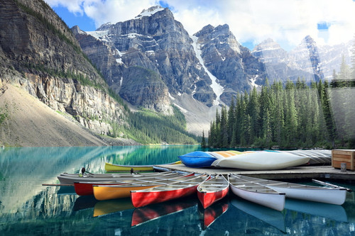 "Tranquil Reflections" Tempered Glass - Blue / Green / Red