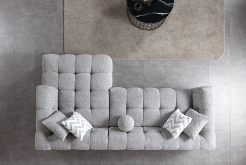 Ivy Gray Boucle RAF 110" Sectional