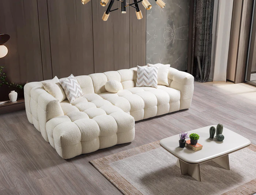 Ivy Ivory Boucle LAF 110" Sectional