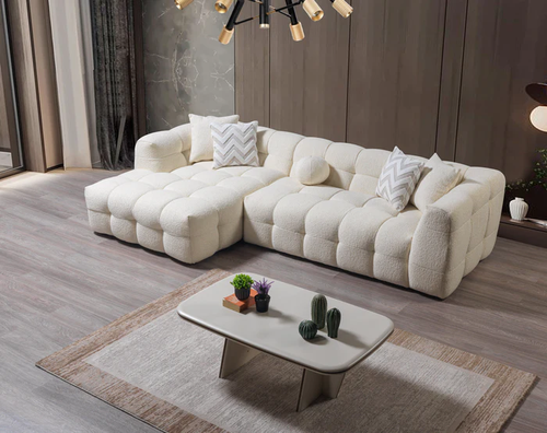 Ivy Ivory Boucle LAF 110" Sectional