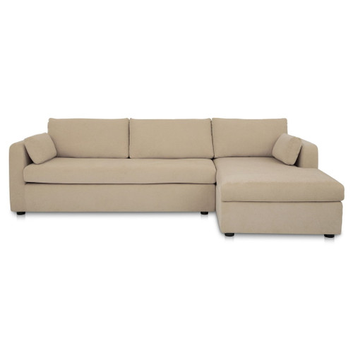 Burrow - Sleeper Sectional With Right Storage Chaise - Sand