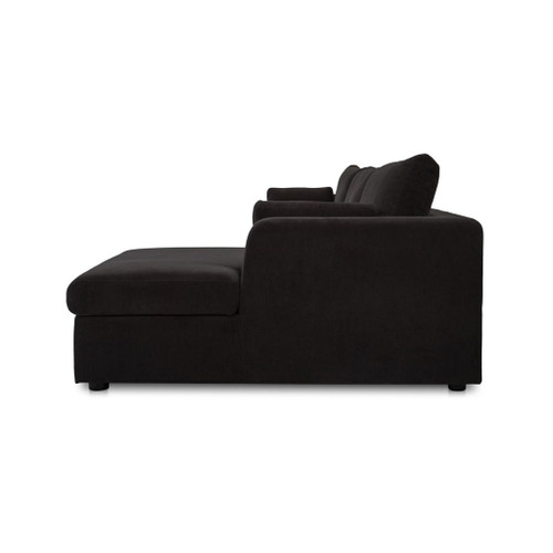 Burrow - Sleeper Sectional With Right Storage Chaise - Black