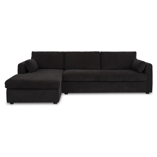 Burrow - Sleeper Sectional With Left Storage Chaise - Black