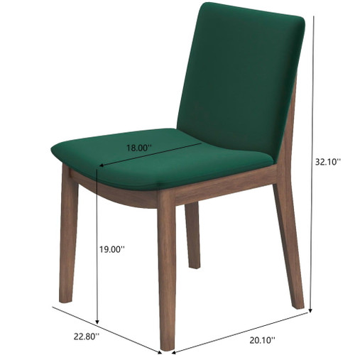 Laura - Mid-Century Modern Solid Wood Dining Chair (Set of 2)