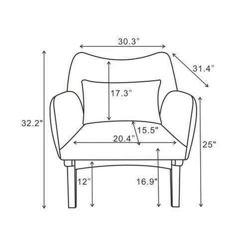 Brayden - Moder Armchair