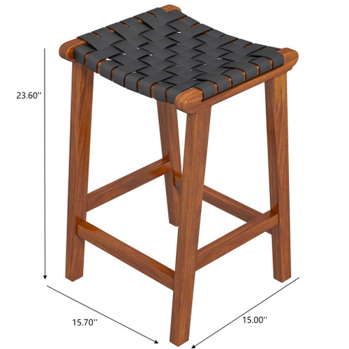 James - Mid-Century Modern Genuine Counter Stool
