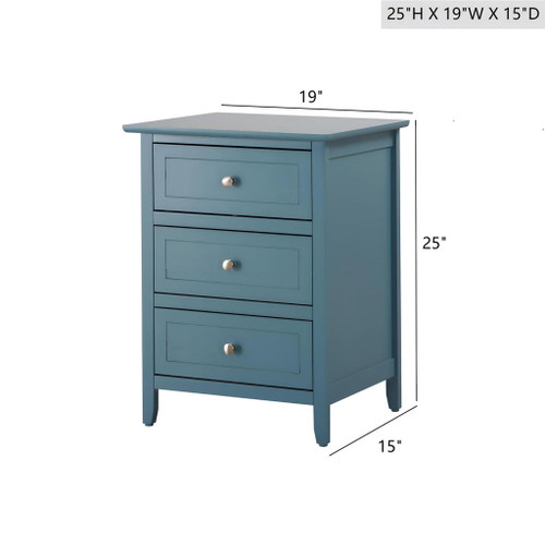 Daniel - 3 Drawer Nightstand