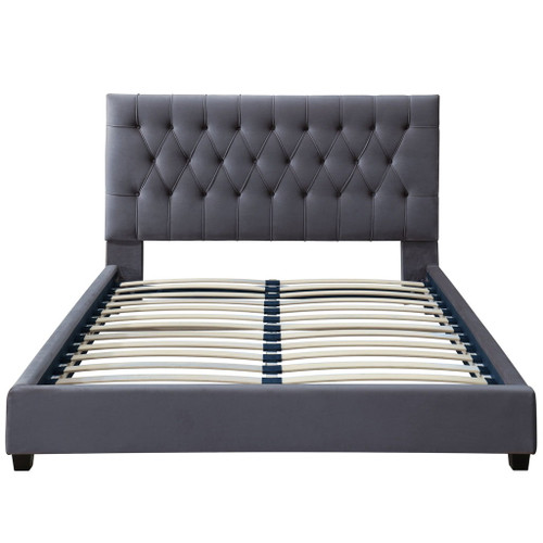 Donald - Mid-Century Modern Upholstered Platform Bed