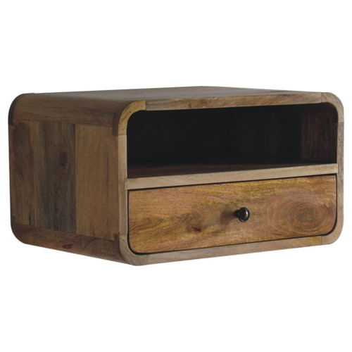 Curved Upper Slot Floating Nightstand