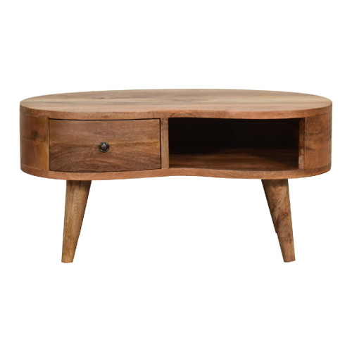 Wave Coffee Table With 1 Drawer