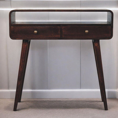 Solid Wood Curved Console Table