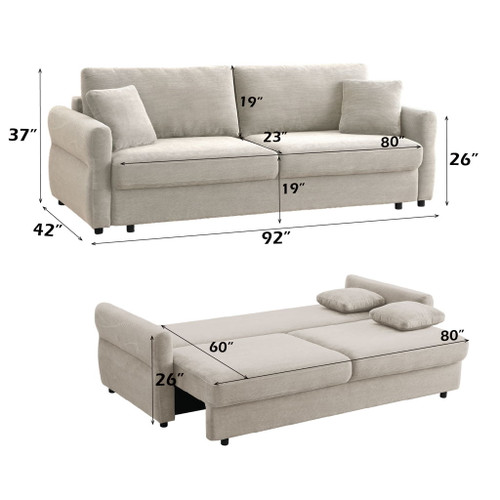 Haran - Pull Out Sleeper Sofa With Storage