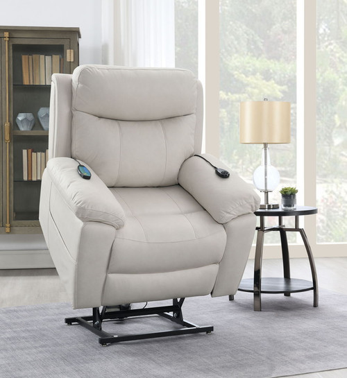 Chriki - Polished Power Motion Recliner With Lift Heating Massage Chair