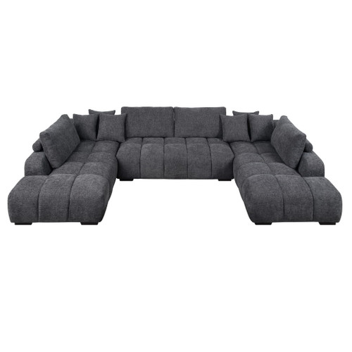 Chosen - Sectional Sofa With Toss Pillows And Chaise