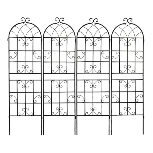 Metal Garden Rustproof Trellis For Climbing Plants Outdoor Flower Support