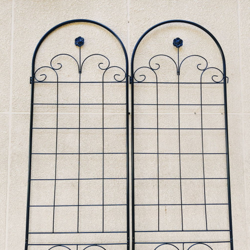 Metal Garden Trellis For Climbing Plants Outdoor Rustproof Plant Support Rose Trellis Netting Trellis