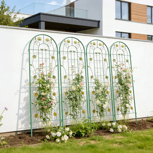 Metal Garden Trellis Rustproof Trellis For Climbing Plant Outdoor Flower Support