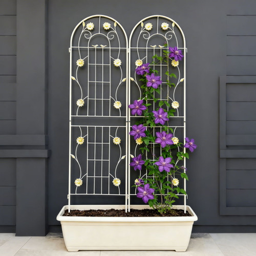Metal Garden Trellis Rustproof Trellis For Climbing Plant Outdoor Flower Support