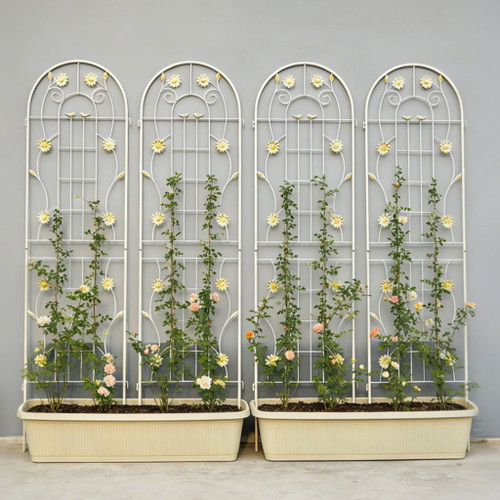 Metal Garden Trellis Rustproof Trellis For Climbing Plant Outdoor Flower Support