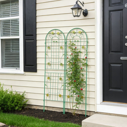 Metal Garden Trellis Rustproof Trellis For Climbing Plant Outdoor Flower Support