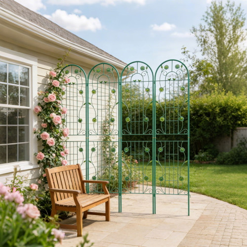 Metal Garden Trellis Rustproof Trellis For Climbing Plant Outdoor Flower Support