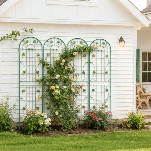 Metal Garden Trellis Rustproof Trellis For Climbing Plant Outdoor Flower Support