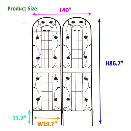 Metal Garden Trellis Rustproof Trellis For Climbing Plant Outdoor Flower Support