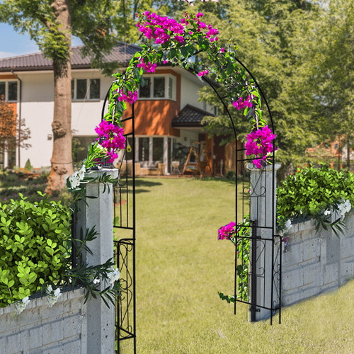Metal Garden Arch Garden Arbor Trellis Climbing Plants Support Rose Arch Outdoor Arch